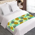 Tropical Vintage Pineapple Pattern Print Bed Runner