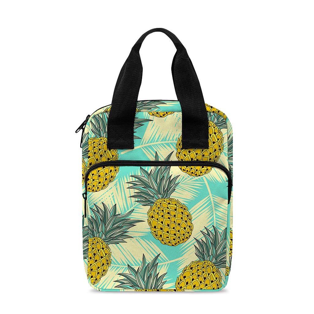 Tropical Vintage Pineapple Pattern Print Bible Tote Bag