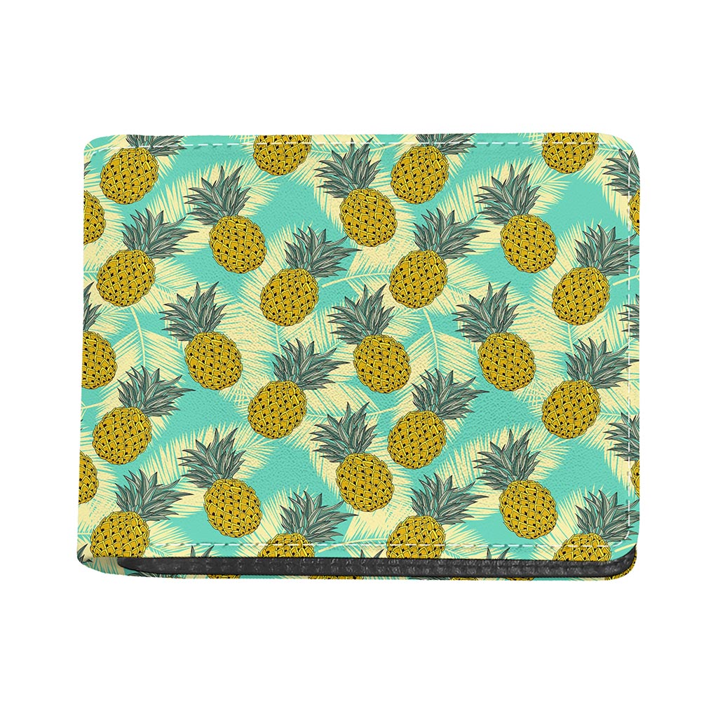 Tropical Vintage Pineapple Pattern Print Bifold Wallet