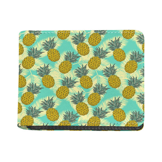 Tropical Vintage Pineapple Pattern Print Bifold Wallet