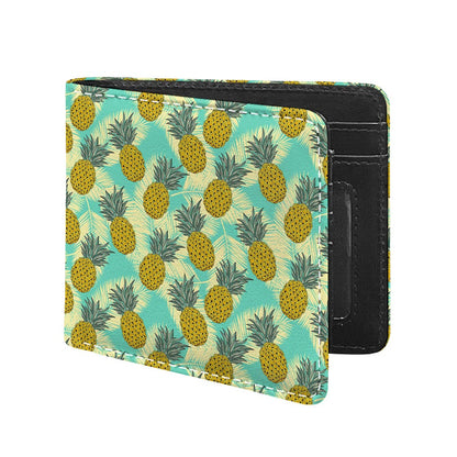 Tropical Vintage Pineapple Pattern Print Bifold Wallet