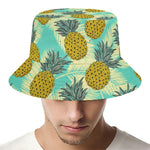 Tropical Vintage Pineapple Pattern Print Bucket Hat