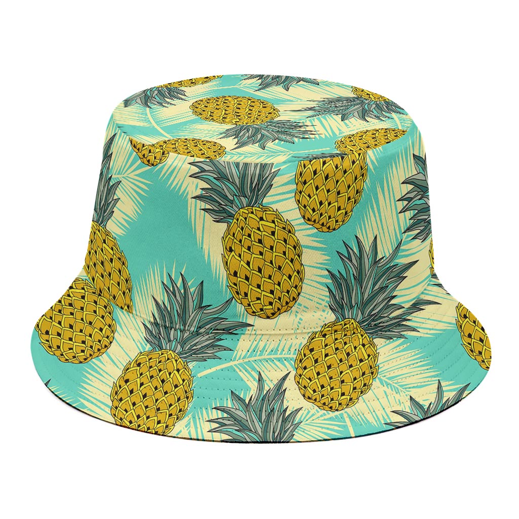Tropical Vintage Pineapple Pattern Print Bucket Hat