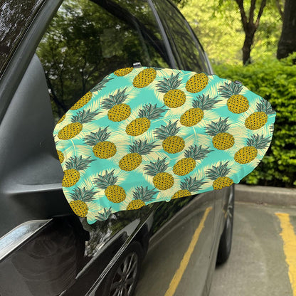 Tropical Vintage Pineapple Pattern Print Car Side Mirror Covers