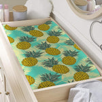 Tropical Vintage Pineapple Pattern Print Changing Pad Cover