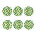 Tropical Vintage Pineapple Pattern Print Coaster Set