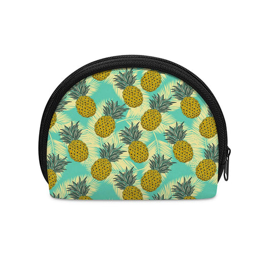 Tropical Vintage Pineapple Pattern Print Coin Purse