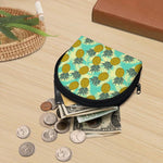 Tropical Vintage Pineapple Pattern Print Coin Purse