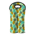 Tropical Vintage Pineapple Pattern Print Double Neoprene Wine Tote