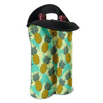 Tropical Vintage Pineapple Pattern Print Double Neoprene Wine Tote
