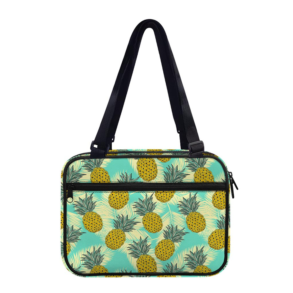 Tropical Vintage Pineapple Pattern Print Double Strap Bible Bag