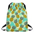 Tropical Vintage Pineapple Pattern Print Drawstring Backpack