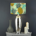 Tropical Vintage Pineapple Pattern Print Drum Lamp Shade