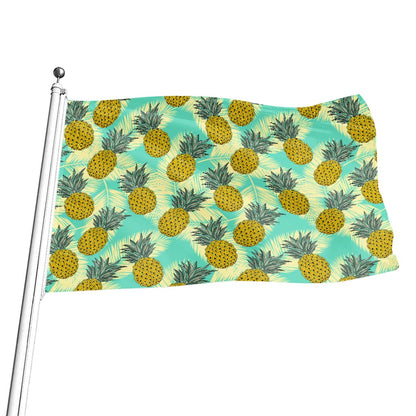 Tropical Vintage Pineapple Pattern Print Flag