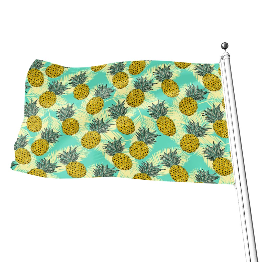 Tropical Vintage Pineapple Pattern Print Flag