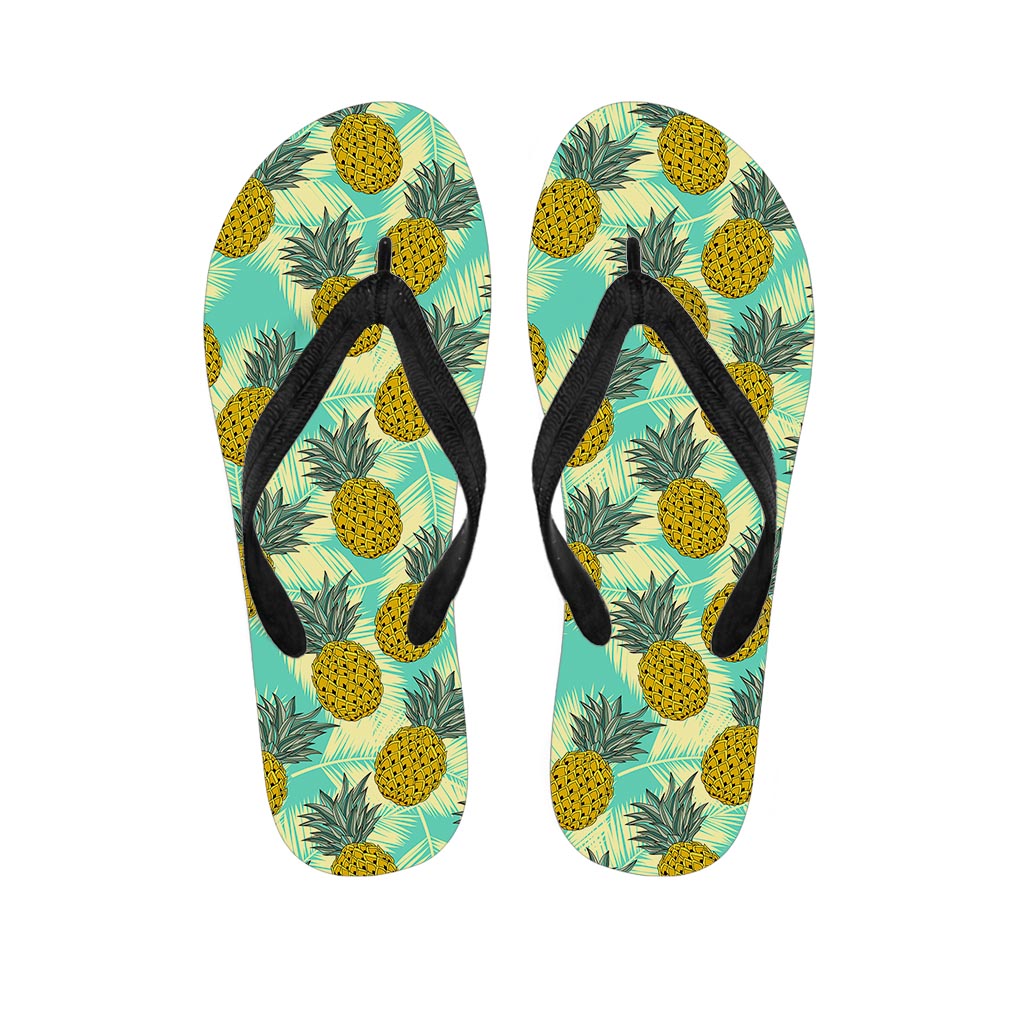 Tropical Vintage Pineapple Pattern Print Flip Flops