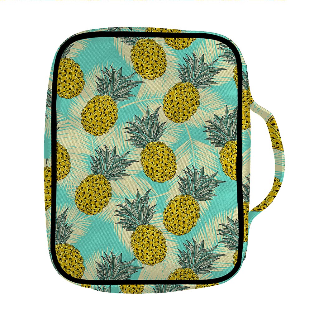 Tropical Vintage Pineapple Pattern Print Front Pocket Bible Bag