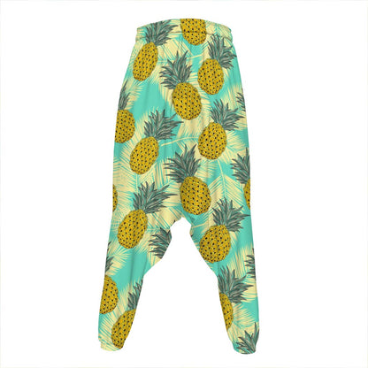 Tropical Vintage Pineapple Pattern Print Hammer Pants