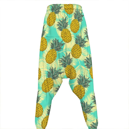 Tropical Vintage Pineapple Pattern Print Hammer Pants
