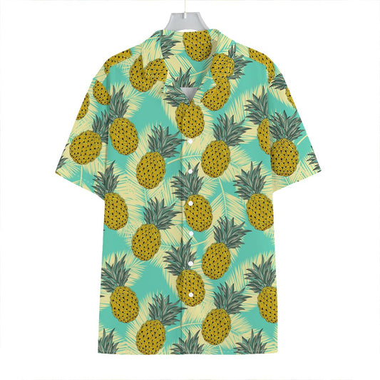 Tropical Vintage Pineapple Pattern Print Hawaiian Shirt