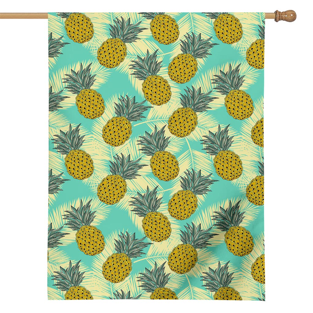Tropical Vintage Pineapple Pattern Print House Flag