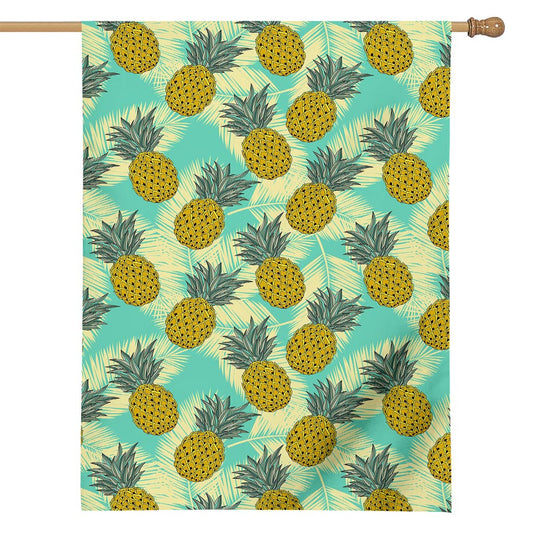 Tropical Vintage Pineapple Pattern Print House Flag