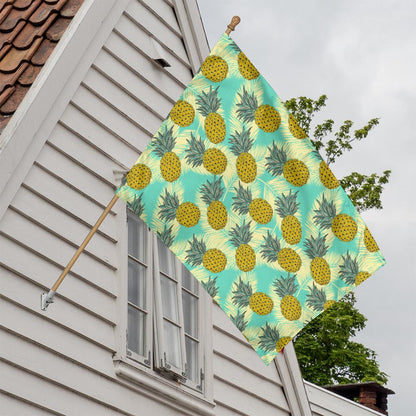 Tropical Vintage Pineapple Pattern Print House Flag