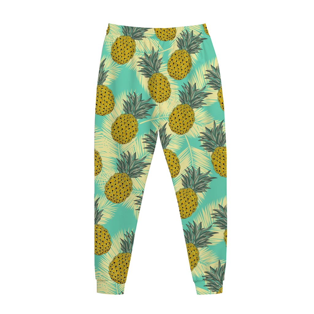 Tropical Vintage Pineapple Pattern Print Jogger Pants