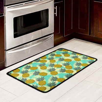Tropical Vintage Pineapple Pattern Print Kitchen Mat