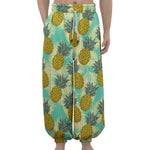 Tropical Vintage Pineapple Pattern Print Lantern Pants