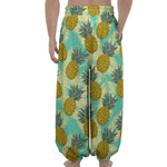 Tropical Vintage Pineapple Pattern Print Lantern Pants