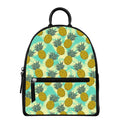 Tropical Vintage Pineapple Pattern Print Leather Backpack