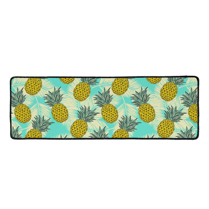Tropical Vintage Pineapple Pattern Print Long Kitchen Mat