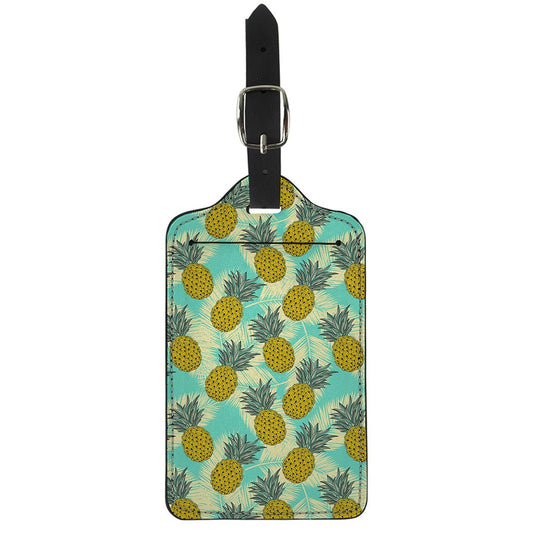 Tropical Vintage Pineapple Pattern Print Luggage Tag