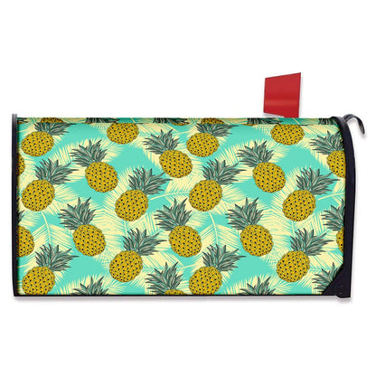 Tropical Vintage Pineapple Pattern Print Mailbox Cover