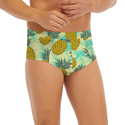 Tropical Vintage Pineapple Pattern Print Men's Briefs