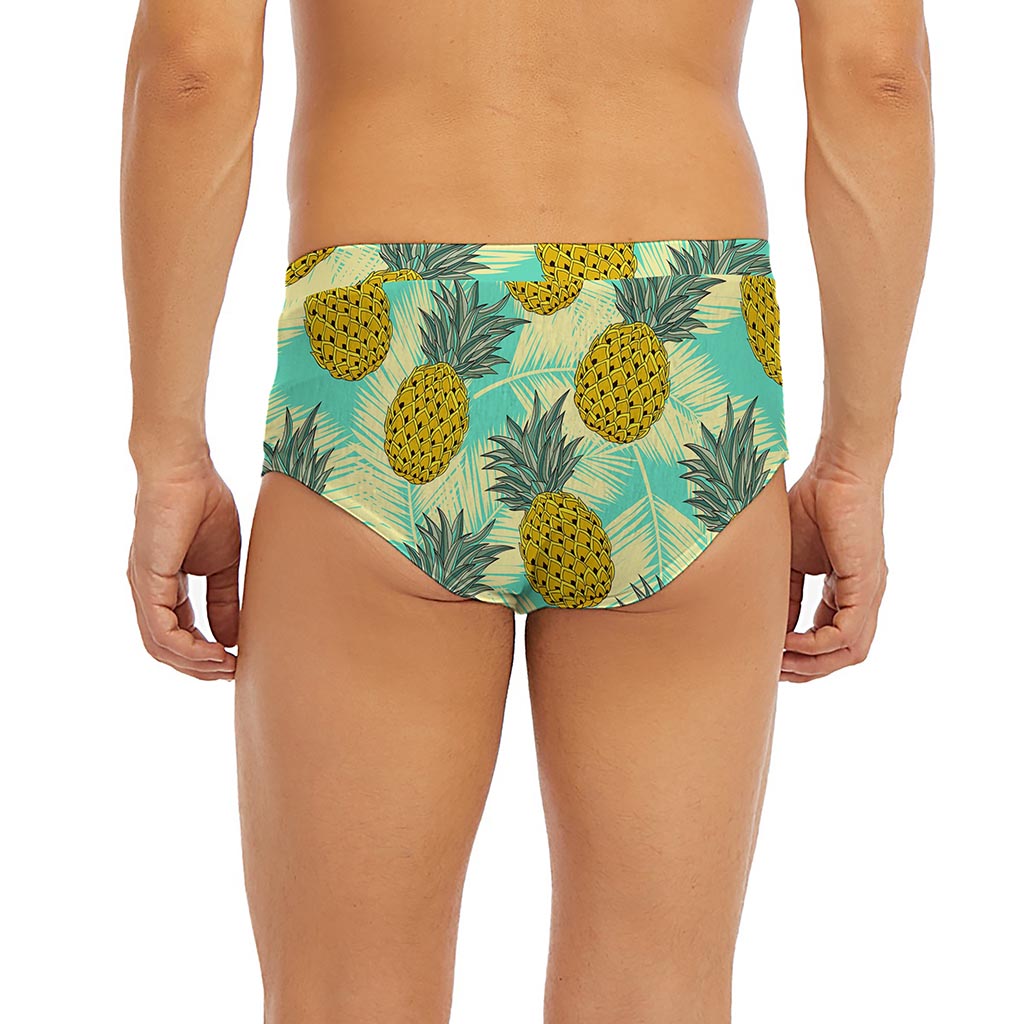 Tropical Vintage Pineapple Pattern Print Men's Briefs
