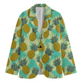 Tropical Vintage Pineapple Pattern Print Men's Cotton Blazer