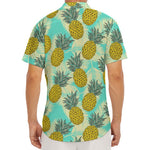 Tropical Vintage Pineapple Pattern Print Men's Deep V-Neck Shirt
