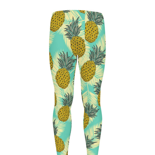 Tropical Vintage Pineapple Pattern Print Men's leggings