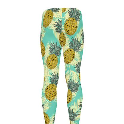 Tropical Vintage Pineapple Pattern Print Men's leggings