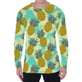 Tropical Vintage Pineapple Pattern Print Men's Long Sleeve T-Shirt