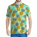 Tropical Vintage Pineapple Pattern Print Men's Polo Shirt