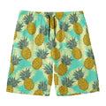 Tropical Vintage Pineapple Pattern Print Men's Swim Trunks