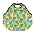 Tropical Vintage Pineapple Pattern Print Neoprene Lunch Bag