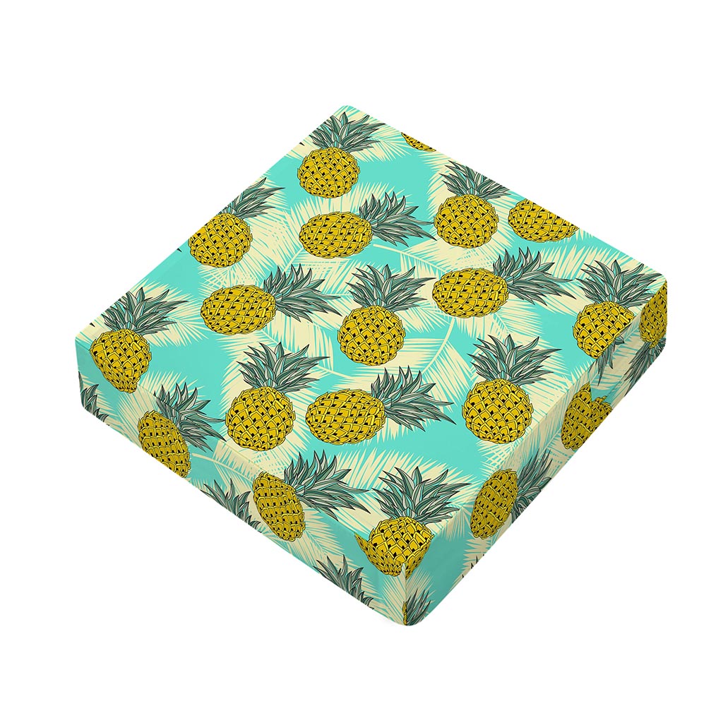 Tropical Vintage Pineapple Pattern Print Outdoor Seat Cushion Cover