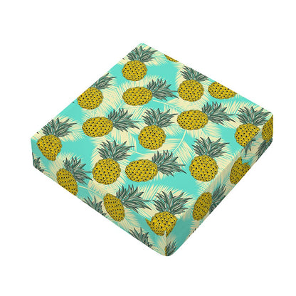 Tropical Vintage Pineapple Pattern Print Outdoor Seat Cushion Cover