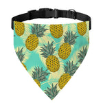 Tropical Vintage Pineapple Pattern Print Over The Collar Dog Bandana