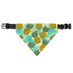 Tropical Vintage Pineapple Pattern Print Over The Collar Dog Bandana