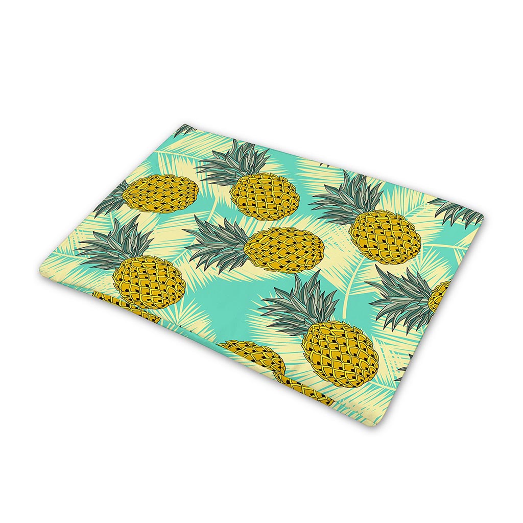 Tropical Vintage Pineapple Pattern Print Pet Cooling Mat Cover